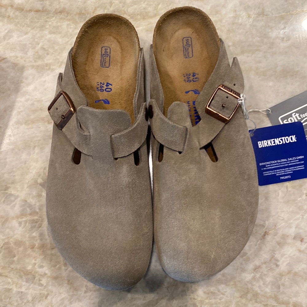 Birkenstock Boston taupe sued